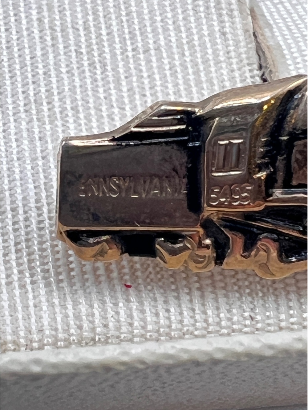 Vintage Railroad Train Tie Clip Pin Lot Swank Pennsylvania Locomotive 3 Pc - Picture 9 of 9